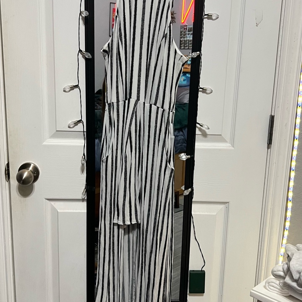 Honey and Rosie Black and White Striped Dress